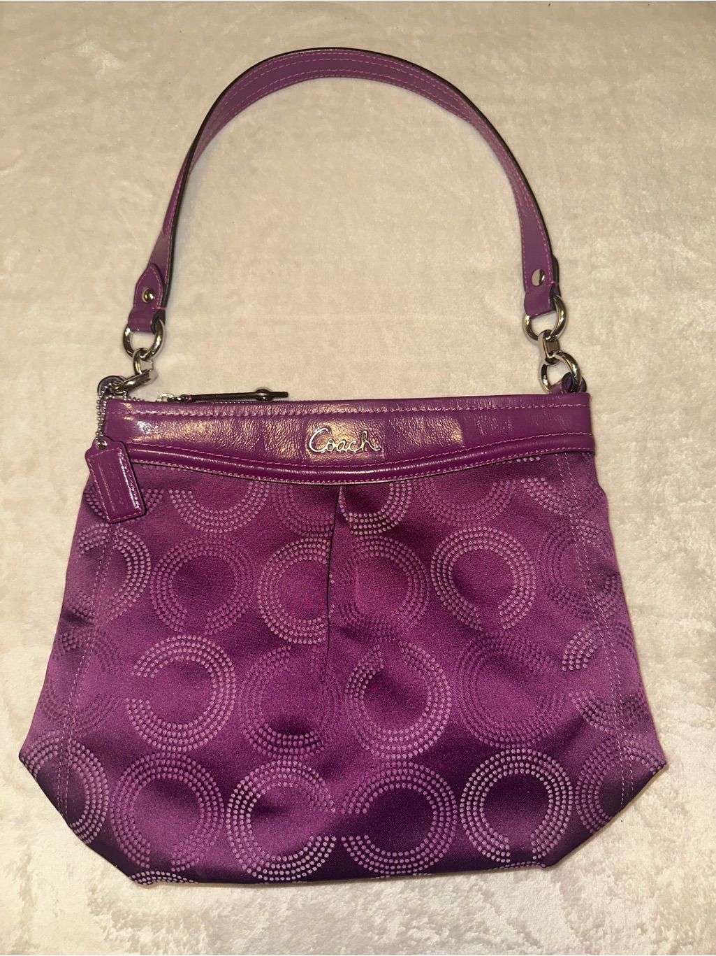 Coach Ashley Dotted Op Art Hippie Bag